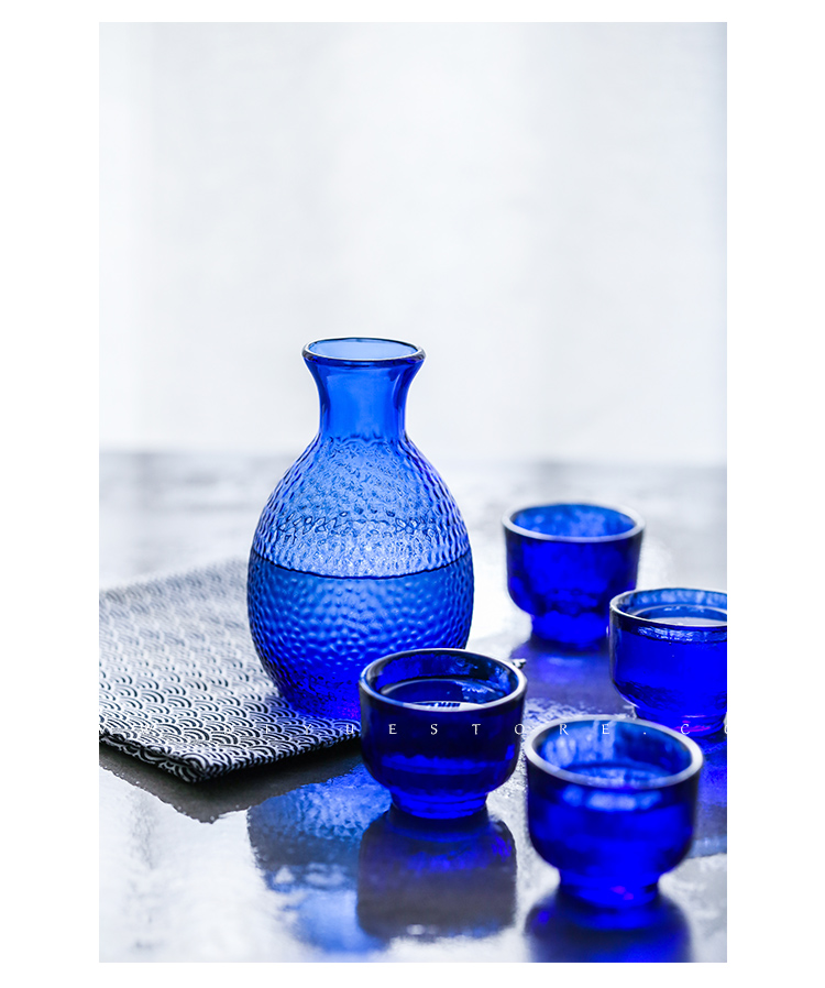 月 set Bộ ly rượu theo phong cách Nhật Bản hầm rượu hình búa Búa bình rượu nhỏ đựng rượu sake 1 nồi 4 ly ly uống rượu