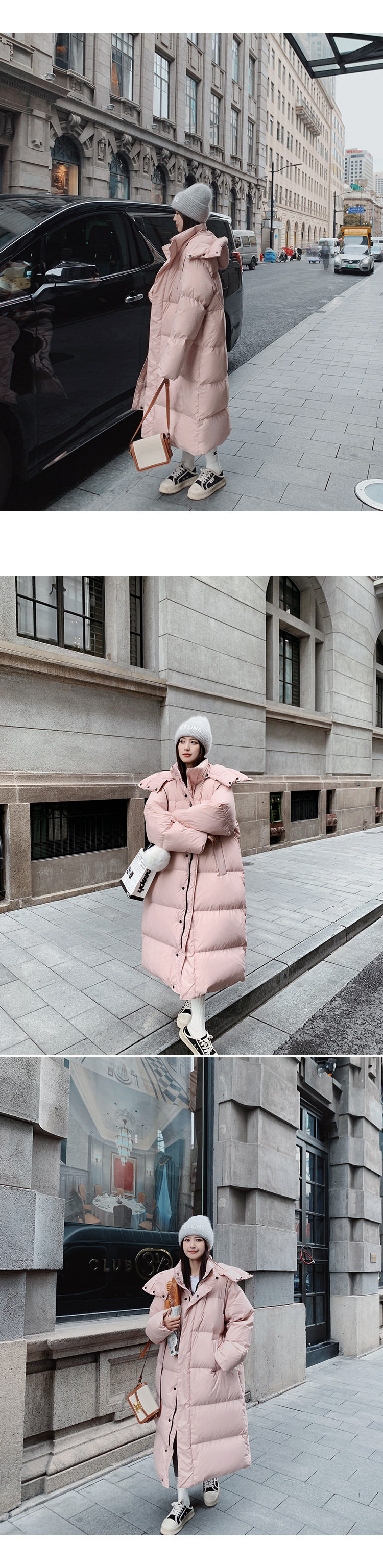 Пальто для беременных 孕妇羽绒服oversize休闲百搭简约设计感连帽chic长款高级感外套女 Europe, Girl, Silk