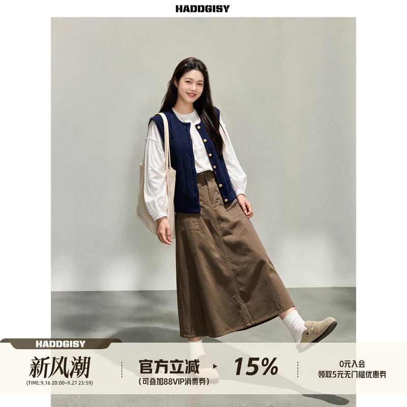 Zeng Xiaoxian Plus-Size Women's Clothing for Slightly Chubby Women, White Long-Sleeved Shirt Top, Autumn Outfit for Chubby Girls, Hip-Covering and Slimming Skirt Set Zeng Xiaoxian Plus-Size Women's Clothing for Slightly Chubby Women, White Long-Sleeved Shirt Top, Autumn Outfit for Chubby Girls, Hip-Covering and Slimming Skirt Set