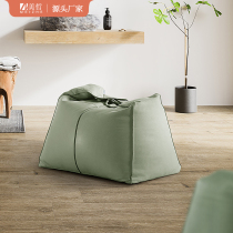 Nordic Napa genuine leather swapped shoes stool modern minimalist living-room sofa stool down-to-earth bean bag short stool hand bag creative stool