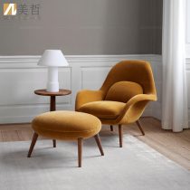 Nordic artist Furniture Leisure Minimalist Light Extravagant single cloth Sofa Chair Small Family style Living room Balcony Tiger Chair