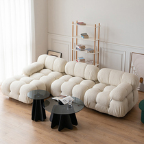 Milk Oil Color Lamb Suede Block Tofu Block Chameleon chameleon Mario modular straight sofa designer Silence Wind