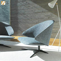 Designer Nordic Modern Casual Living Room Single Sofa-Style Extremely Minimalist Cloth Art Sofa Chair Tiger Chair