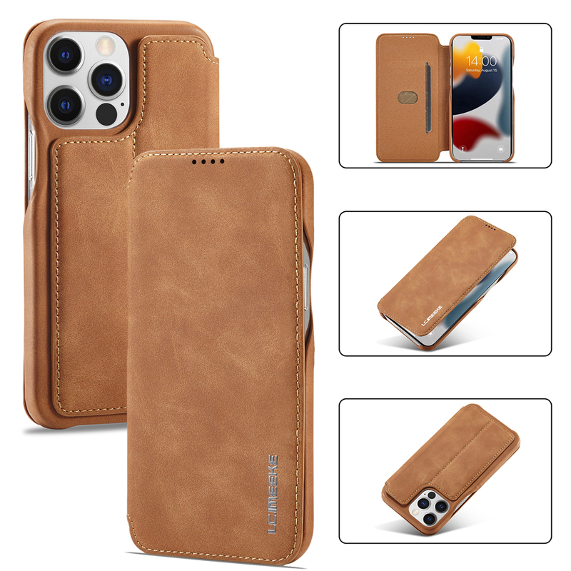 Retro Matte Suitable for the New 17Promax Apple 15Pro Phone Case 16 Flip Cover 14Plus Leather Case 12 Anti-Drop 11 Men's Xr Protective Case 8Plus Soft X Full Coverage 14Pro Leather 16 Shell