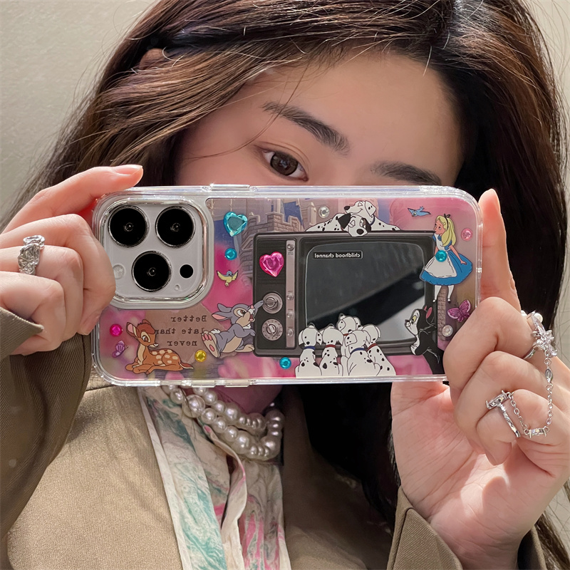 Mirror Retro Princess applicable 15pro Apple 14promax mobile phone shell iphone15 female section 13 12 silicone gel-Taobao