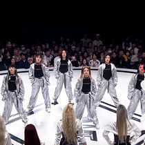 New Korean kpop girl groups same style singing costume jazz dance hip-hop performance costume silver annual party dance costume