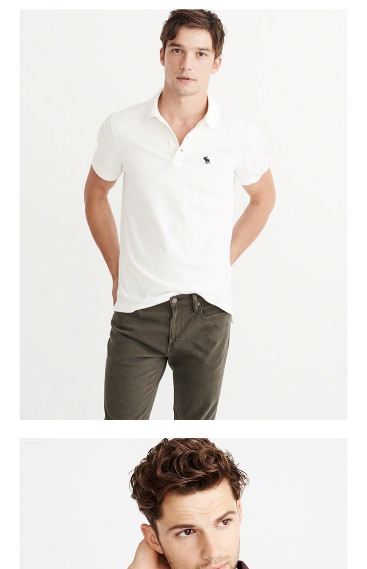 Mỹ chính hãng Abercrombie Fitch nam mùa hè af af tay áo ngắn polo áo thun ve áo 137787 shop bán áo thun nam có cổ