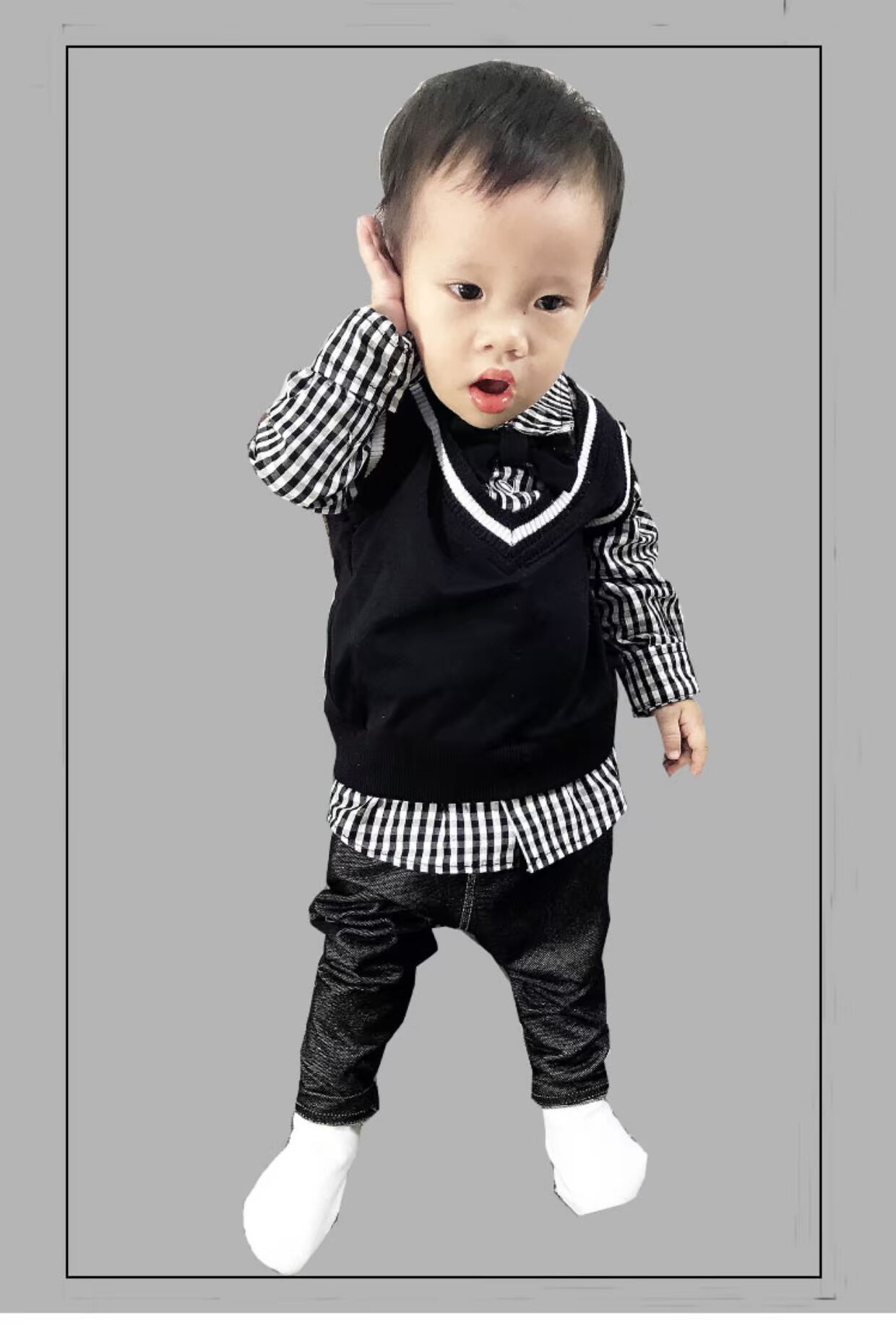 2018 mô hình mạng lưới màu đỏ cha mẹ và thu đông 2018 tải một gia đình ba chiếc áo len nhà phụ nữ siêu cháy của NIS đồ ngủ cho cả gia đình