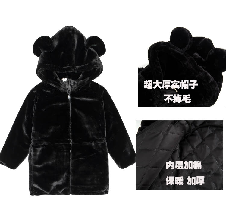 Cha mẹ mặc áo khoác mùa đông một gia đình gồm ba chàng trai nhung dày và bé gái giả lông thú quần áo cotton mẹ và con quần áo trẻ em cao cấp