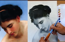 Classical oil painting multi-layer white cover dyeing painting teaching realistic character video tutorial beginner learning course