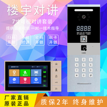 TP 7-inch video building intercom system applet scan code to unlock community networking set smart card swiping password