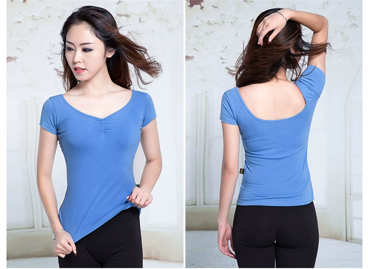 Giày đỏ, cotton mỏng phía trước với tay áo cánh gà, trang phục múa, tay ngắn, nhảy vuông, tay áo nửa, 38502 - Khiêu vũ / Thể dục nhịp điệu / Thể dục dụng cụ giày dép khiêu vũ