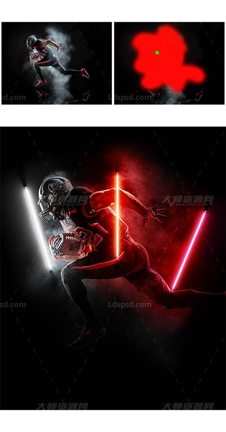 极品PS动作－霓虹灯光(GIF动画/含高清视频教程)：Gif Animated Neon Light Photoshop Action