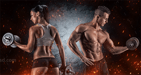 极品PS动作-火焰余烬(GIF动画/30种效果/含高清视频教程)：Animated Fire Embers & Sparks Photoshop Action