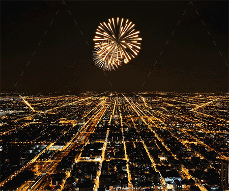 极品PS动作－浪漫烟花(GIF动画/含高清视频教程)：Gif Animated Fireworks Photoshop Action