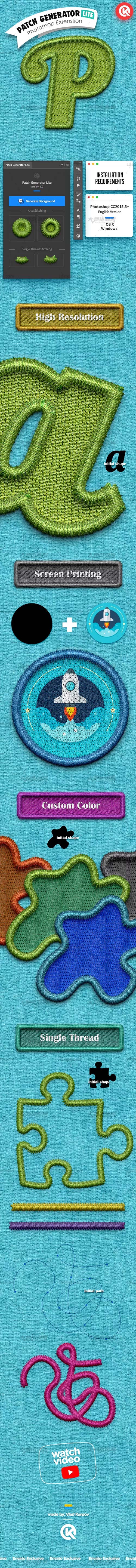 极品PS拓展面板－线绒补丁(含高清视频教程)：Patch Generator Lite