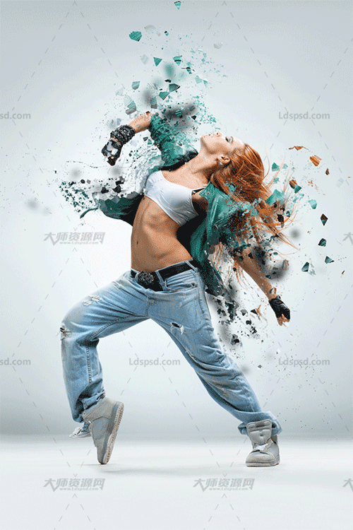 Gif Animated Shatter Photoshop Action,极品PS动作－碎片散离(GIF动画/含高清视频教程)