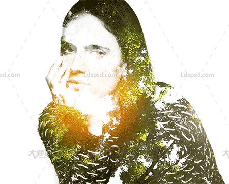 Animated Double Exposure Photoshop Action,极品PS动作－动态双重曝光(GIF动画)