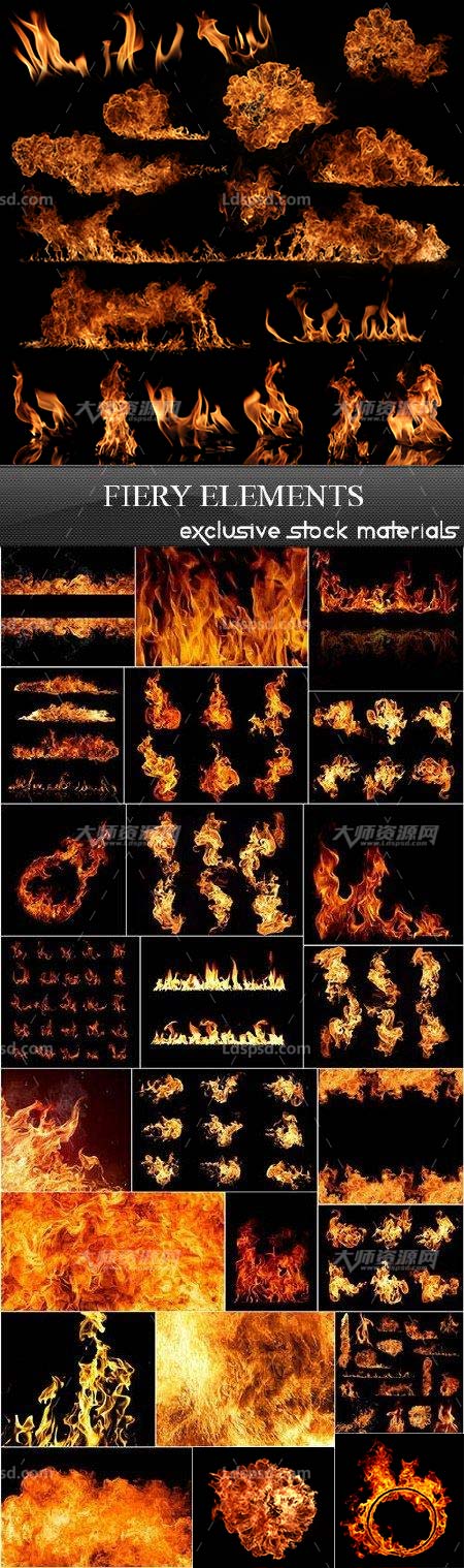 Fiery Elements 25xUHQ JPEG,25张高清火焰图片素材