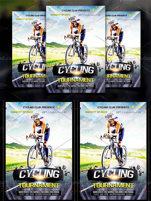 骑行活动海报/传单模板：Cycling Flyer