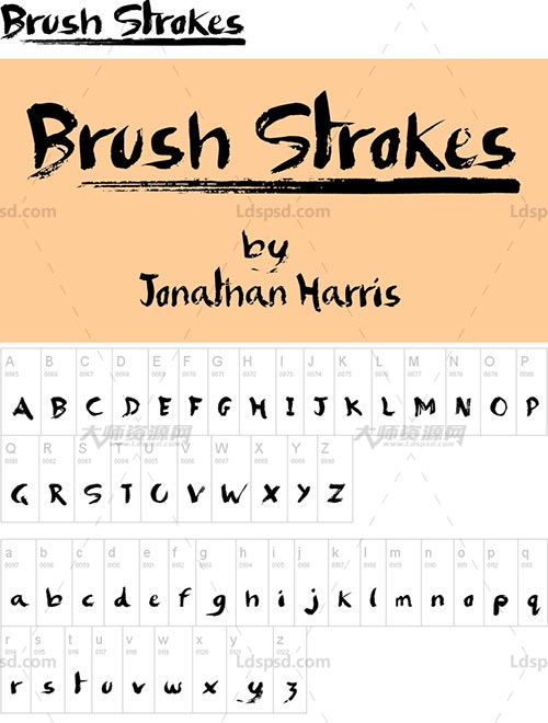 Brush Strokes,不错的英文艺术笔触字体