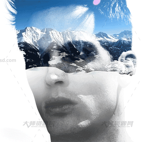 Animated Double Exposure Photoshop Action,极品PS动作－动态双重曝光(GIF动画)