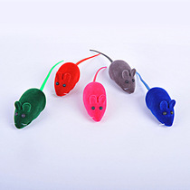 Glass-lined vocallation flocking rat teasing kitten toy emulation fake mouse to train pet kitty pooch sounding toy