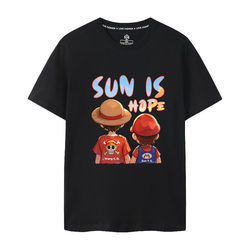 2025 Table Tennis Cultural Shirt Short-Sleeved T-Shirt Wang Chuqin Sun Yingha Sha Head Peripheral Luffy Super Mario Clothes