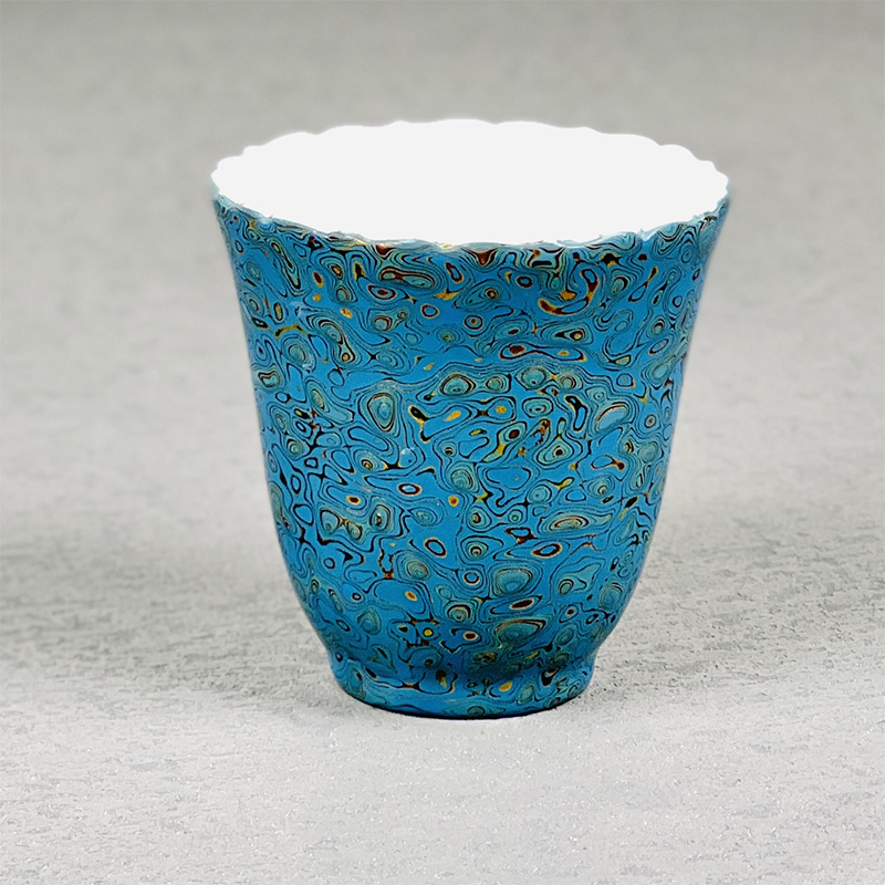 Lacquer art Kui mouth smelling fragrance special-shaped cup rhino skin lacquer lacquer traditional lacquer craft gift decoration