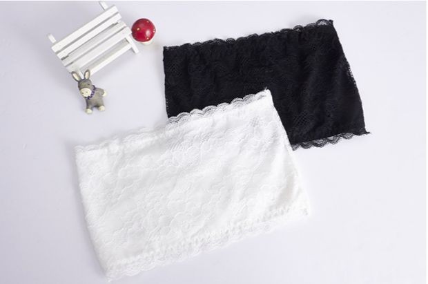 Áo ngực nữ ống top bra quây đồ lót ren đen chạm đáy chống ánh sáng ngắn tập hợp ngực áo độn ngực