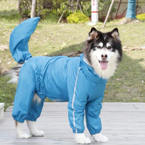 Pet Four Feet Full Bag Large Dog Raincoat Hood Tail Waterproof Durin Dog Alaska Side Pastoral Dog Rain Cape