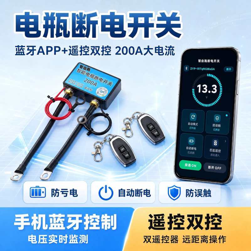250Cc Scooter Battery Power-Off Switch 12V Large-Displacement Heavy Motorcycle Electronic Fuel Injection Anti-Leakage Anti-Power Loss