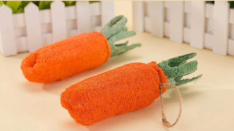 Loofah Carrot Pet Toy Dog Dog Cat Molar B cắn Huấn luyện Teddy Golden Retriever Đồ dùng cho chó nhỏ - Mèo / Chó Đồ chơi đồ chơi thú cưng