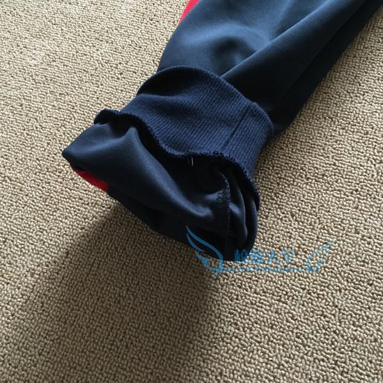 Quần đen siêu mỏng màu xanh hải quân tùy chỉnh set đồ với quần dài màu đỏ cổ rộng thoáng khí thể thao quần đồng phục váy trẻ em