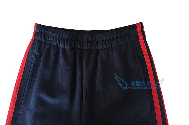 Tùy chỉnh mùa hè mới siêu mỏng phần cotton sâu xanh đôi màu đỏ thanh thể thao quần thẳng ống quần đồng phục thoáng khí đồ bộ cho bé gái