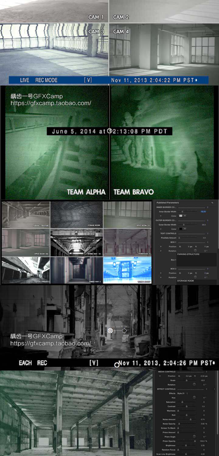 FCPX插件:闭路电视摄像头监控效果插件 PROCCTV + 使用教程           FCPX插件：多画面摄像机电视监控特效插件 PROCCTV-天天素材网