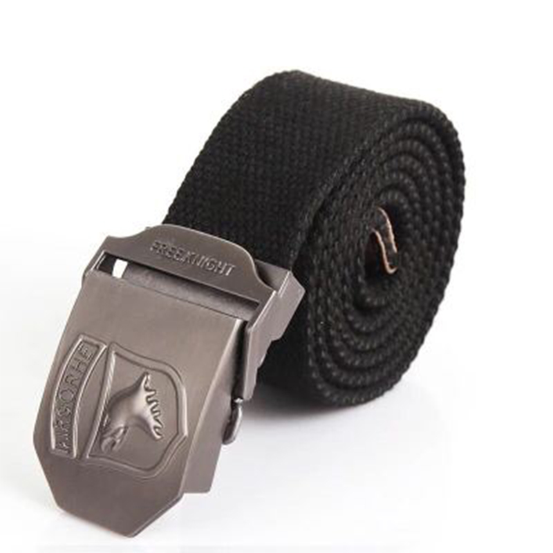 Người hâm mộ leo núi ngoài trời mặc đồng phục quân đội vành đai dày nam dài Hàn Quốc tự động khóa vải đai thắt lưng vải