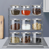 Spice bottle set Spice Box storage rack seasoning tank combination seasoning rack stainless steel seasoning bottle kitchen supplies