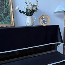 Piano cover light luxury velvet piano cover cloth French electric piano cover Nordic dust cover black half cover simple modern full cover