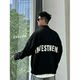 Sweater American High Street Letter Cardigan ແບບຄູ່