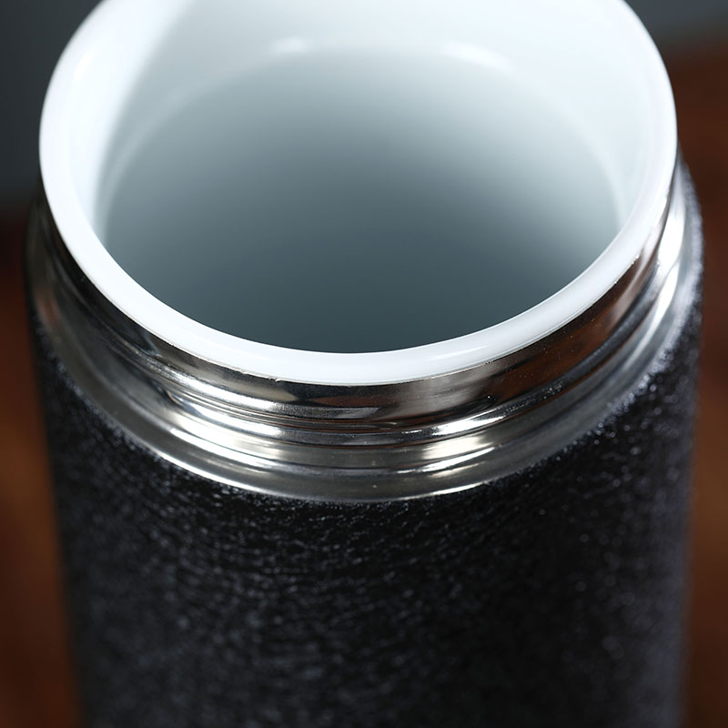 Ceramic tank vacuum cup 350 ml with mesh glass tea cup tea separation and creative move trend
