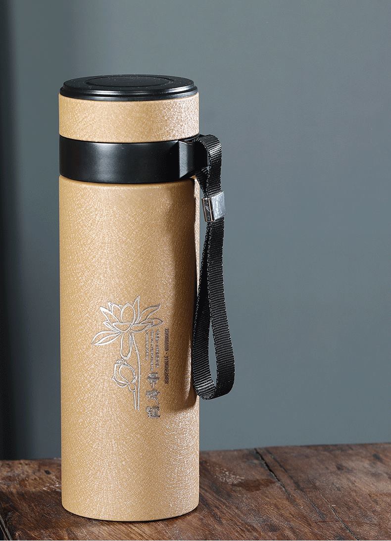 Ceramic tank vacuum cup 350 ml with mesh glass tea cup tea separation and creative move trend