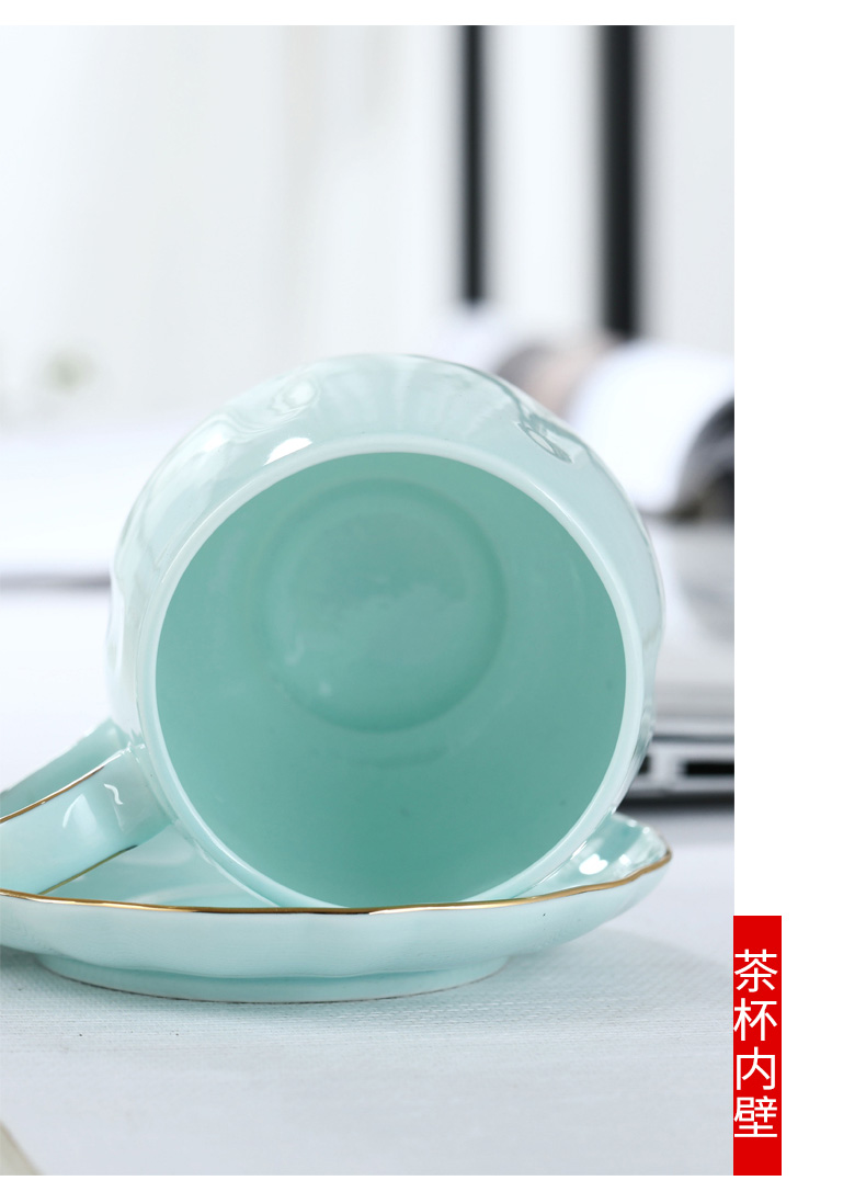 Jingdezhen ceramic cups celadon filter tea tea cups with cover household glass office separate tea cup