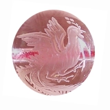 Феникс, натуральная вода, белый кварц, бусины, резное украшение-шарик