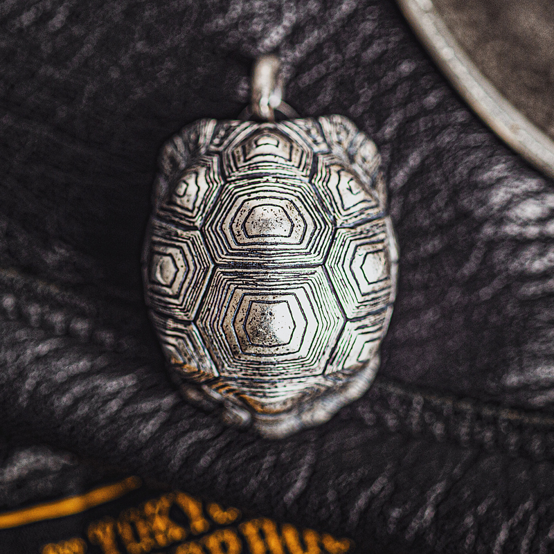 925 Silver Turtle Shell Bell Keychain Pendant Car Decoration Creative Personalized Gift Good Luck