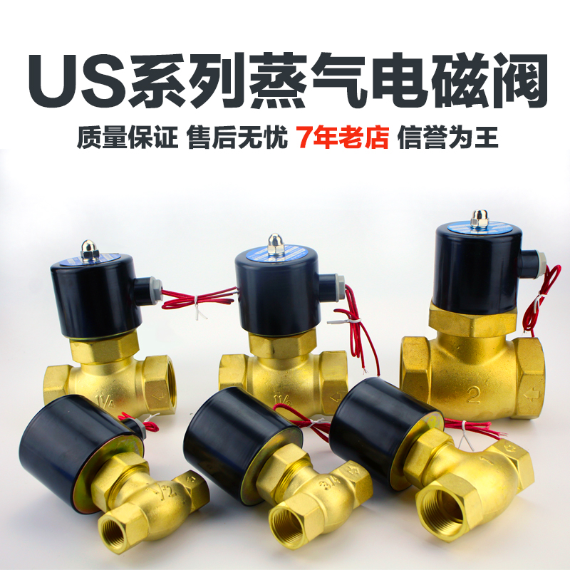 2L US normally closed copper high temperature resistance 180 degrees high pressure resistance 16 kg MPA solenoid valve steam valve G6 points 1 inch 2