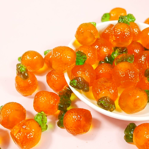 Фрукты икориона с сердцем резиновый сахар белый персиковой вкусный взрыв, помадка фруктов аромат QQ сахар 2 фунта сети красными повседневными закусками