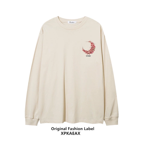 Оригинальный лонгслив для влюбленных для отдыха, трендовая футболка, термобелье, в американском стиле