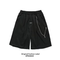 XPKAEAX Original Tide Cards Western Pants Shorts Men 2021 New trendy ruffes Fried Street 100 Hitch 50% Hitch Pants