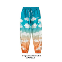 XPKAEAX original Tide brand color color couple pants mens leg pants Korean version of the trend Joker loose casual pants